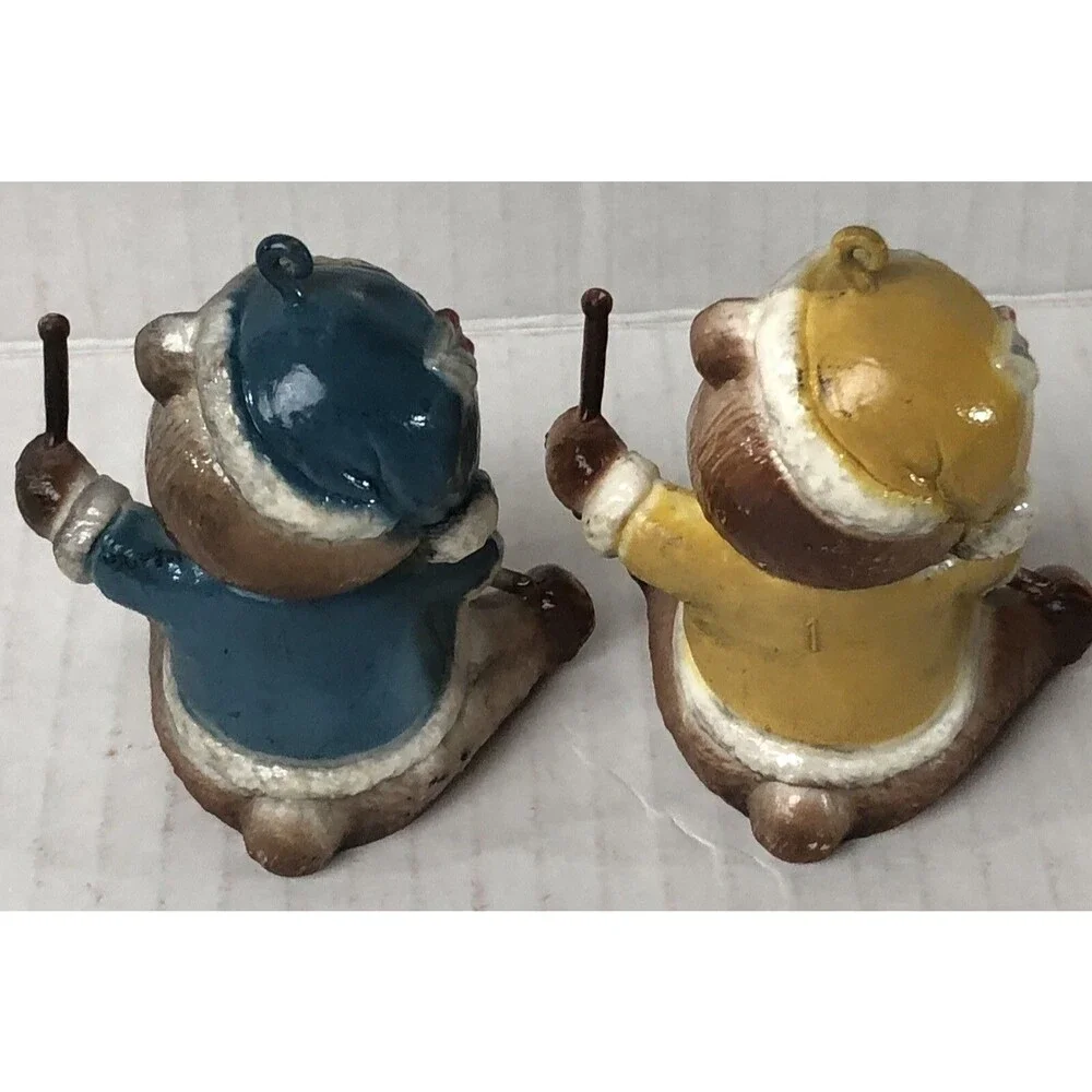 Bradford Vintage Novelty Drummers 2 Bears  Christmas Ornament (2) Hong Kong